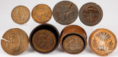 EIGHT CARVED WOOD BUTTERPRINTS