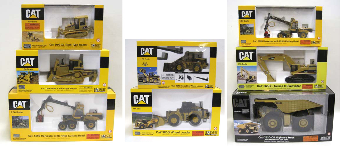 EIGHT CATERPILLAR DIECAST METAL
