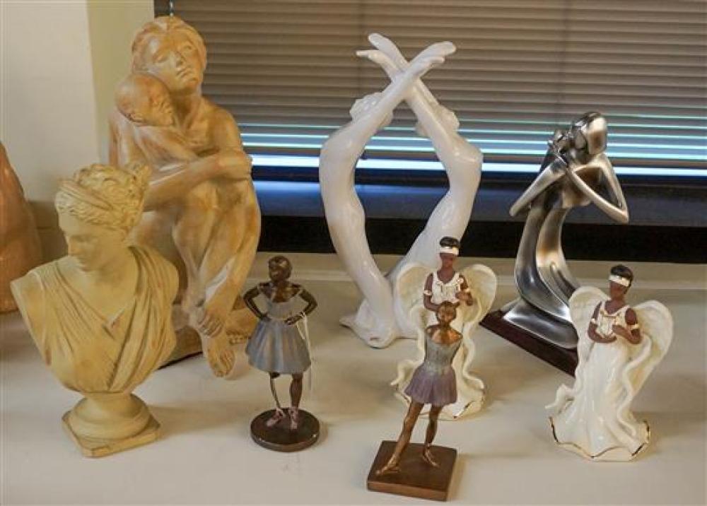 EIGHT CERAMIC FIGURINES (TWO