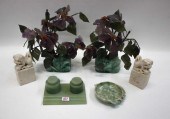 EIGHT CHINESE CARVED STONE ART