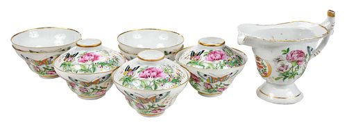 EIGHT CHINESE FAMILLE ROSE