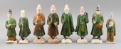EIGHT CHINESE GREEN AND SANCAI