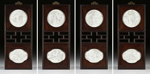 EIGHT CHINESE GRISAILLE ENAMEL