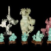 Eight Chinese Hardstone Carved