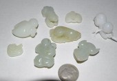 EIGHT CHINESE JADE/HARDSTONE F