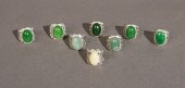 EIGHT CHINESE SILVERED METAL A