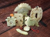 EIGHT CHINESE STONE CARVINGS I