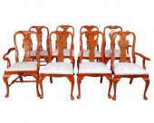 EIGHT CHINOISERIE PAINTED DINI