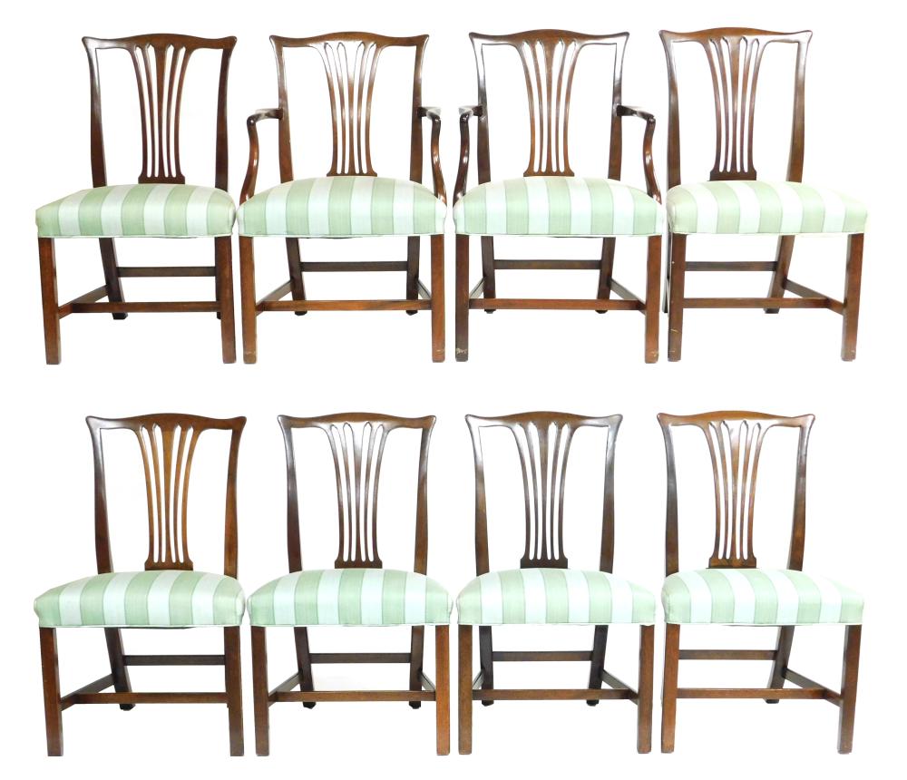 EIGHT CHIPPENDALE STYLE DINING