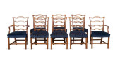 EIGHT CHIPPENDALE STYLE MAHOGA
