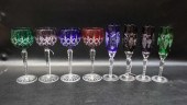 EIGHT CHRYSTAL STEMWARE PIECES
