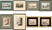 EIGHT COLORED LITHOGRAPHS OF N