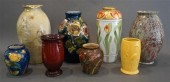 EIGHT CONTEMPORARY GLAZED CERA