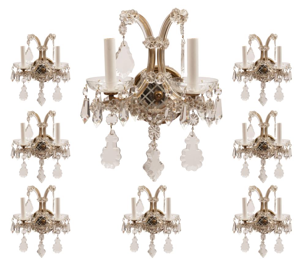 EIGHT CONTINENTAL CUT CRYSTAL