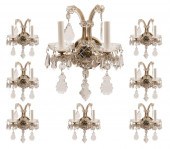 EIGHT CONTINENTAL CUT CRYSTAL