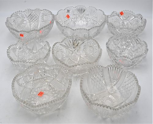 EIGHT CUT GLASS BOWLSEight Cut
