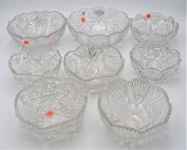 EIGHT CUT GLASS BOWLSEight Cut