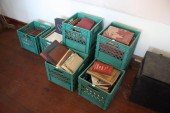 EIGHT DAIRY MILK CRATES FILLED