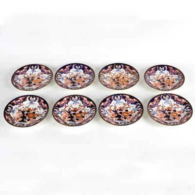 Eight Derby Imari plates, circa