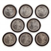 EIGHT DIFFERENT UNCIRCULATED M