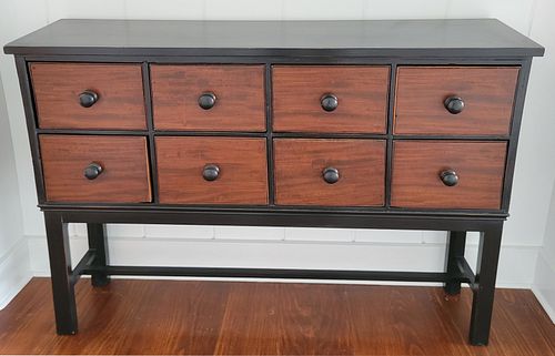 EIGHT DRAWER MAHOGANY BLACK PAINTED