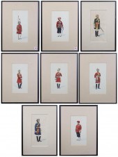 EIGHT DRAWINGS, GOUACHES ON PA