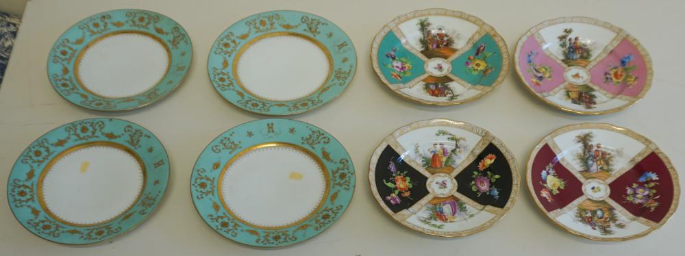 EIGHT DRESDEN PORCELAIN LUNCHEON
