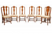 EIGHT DUTCH ROCOCO CARVED WALN