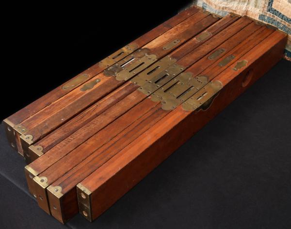 EIGHT EARLY 20TH C. BRASS BOUND