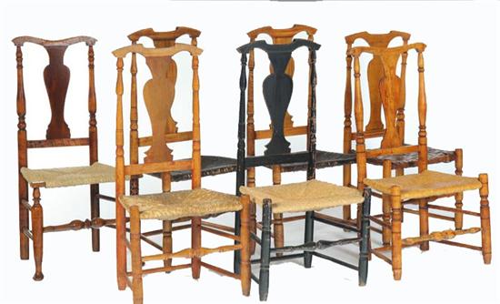 EIGHT EARLY CHAIRS.  American  18th