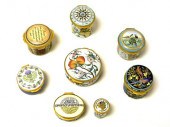 Eight enameled boxes  by Crumm