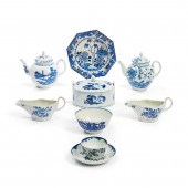EIGHT ENGLISH BLUE AND WHITE P