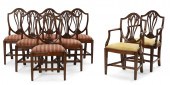 EIGHT ENGLISH MAHOGANY DINING