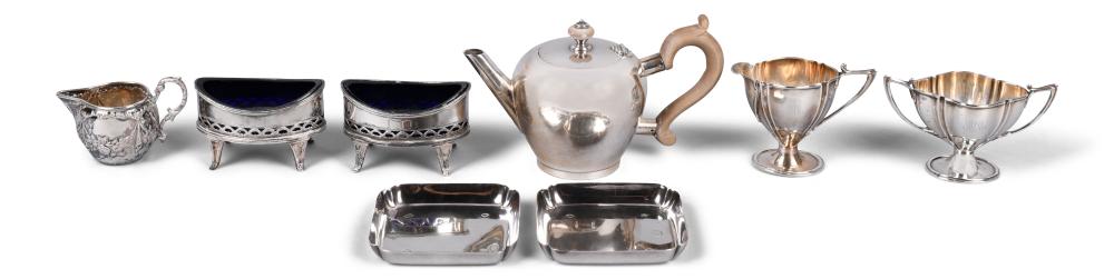 EIGHT ENGLISH SILVER SMALL