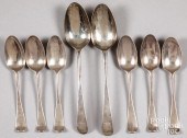 EIGHT ENGLISH SILVER SPOONSEig