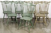 EIGHT FANBACK WINDSOR CHAIRSEi