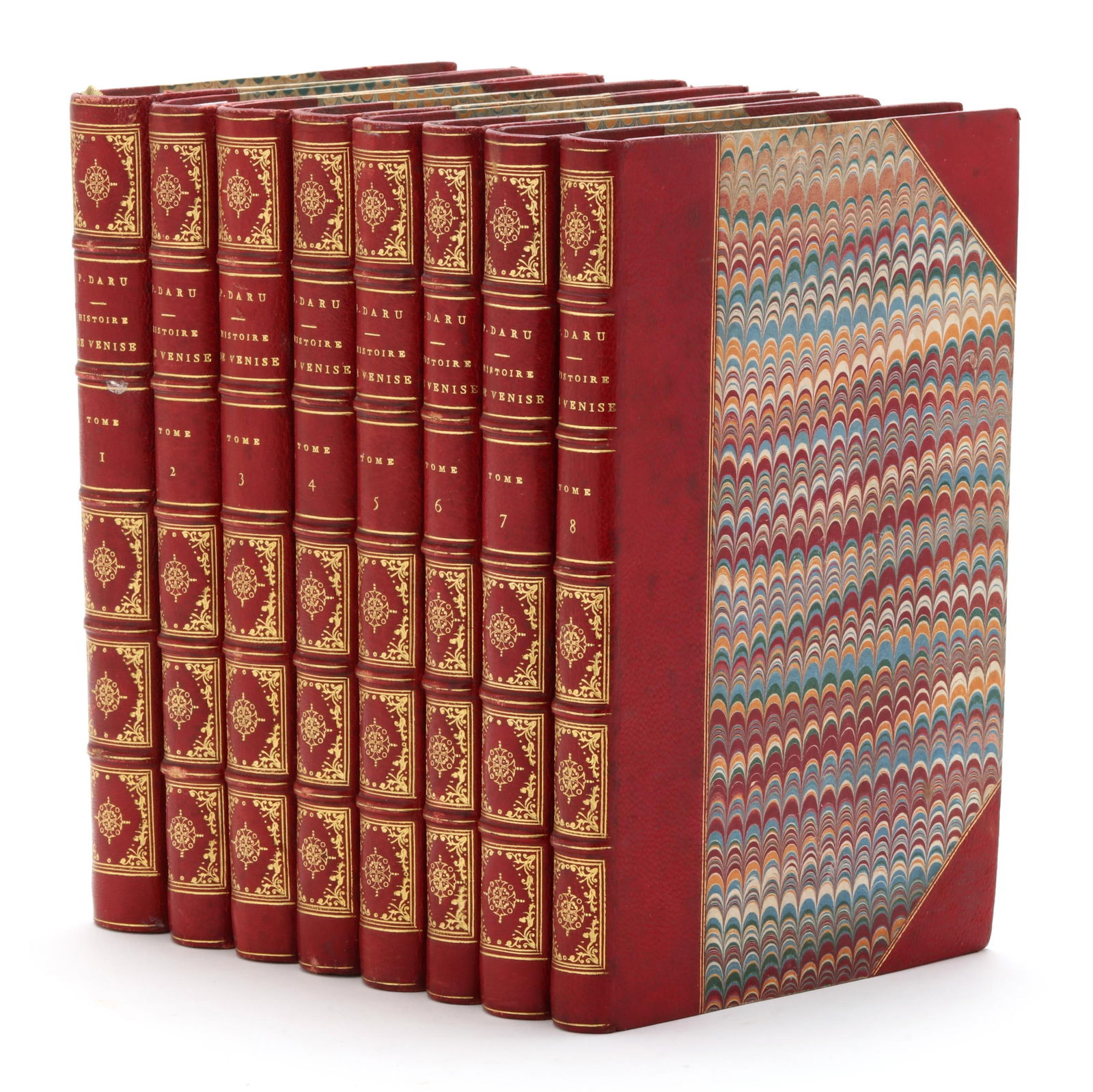 EIGHT FINELY BOUND VOLUMES OF 