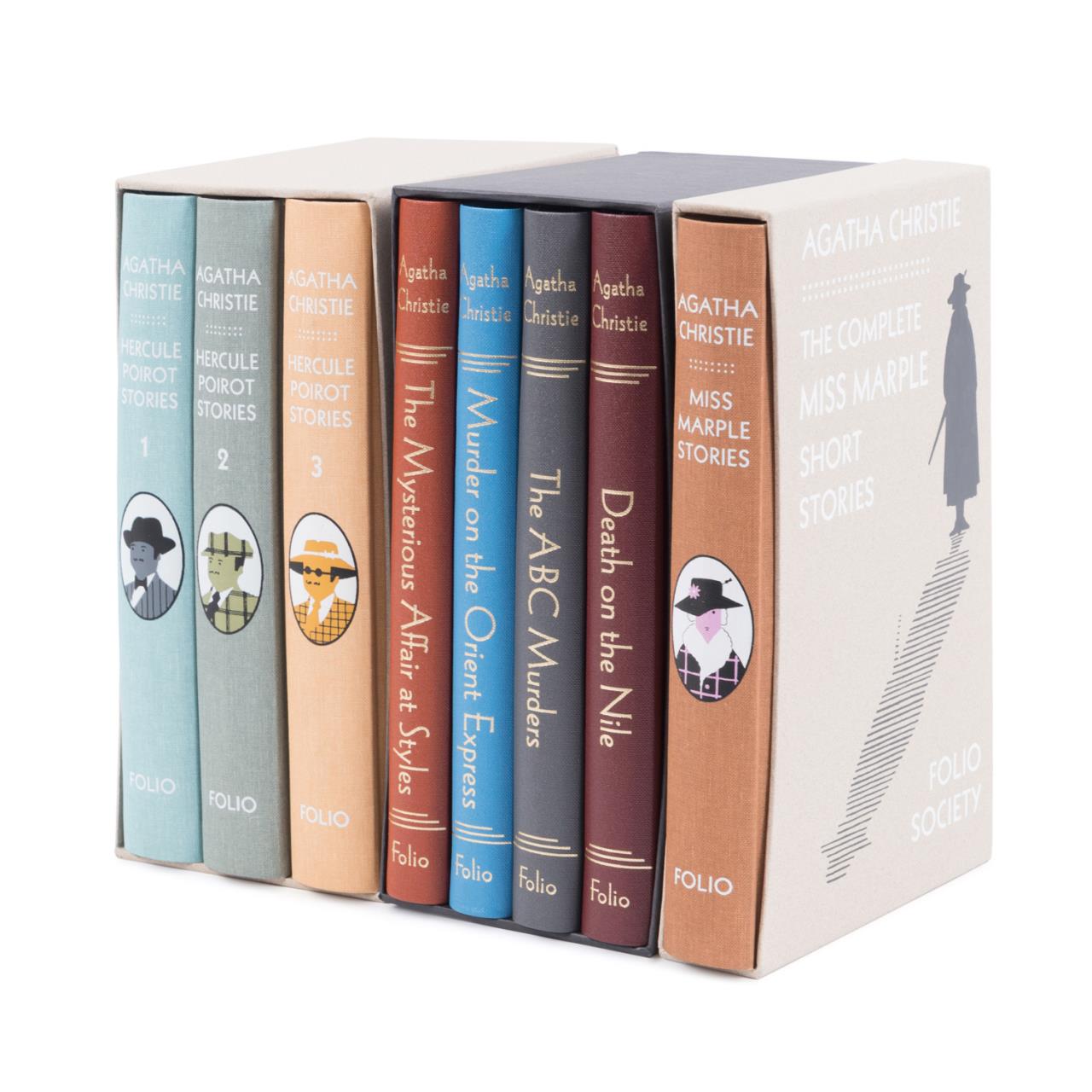 EIGHT FOLIO SOCIETY AGATHA CHRISTIE