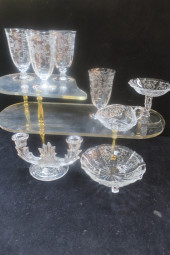 EIGHT FOSTORIA NAVARRE CRYSTAL