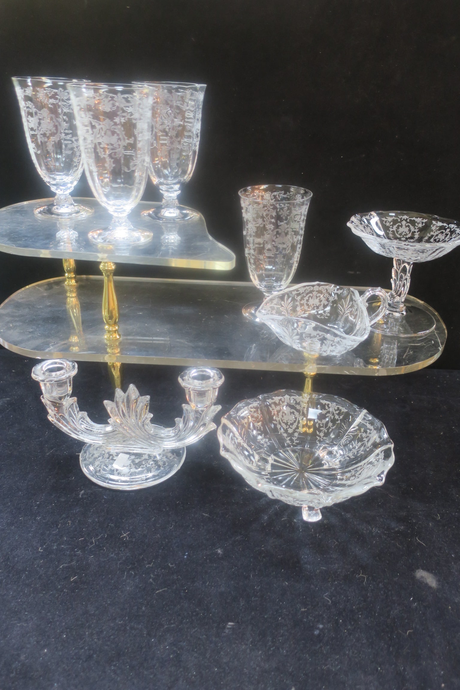 EIGHT FOSTORIA NAVARRE CRYSTAL