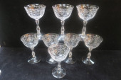 EIGHT FOSTORIA NAVARRE ETCHED