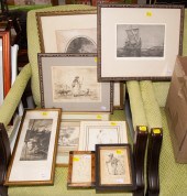 EIGHT FRAMED CLASSICAL DRAWING