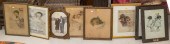 EIGHT FRAMED ITEMS Includes fo