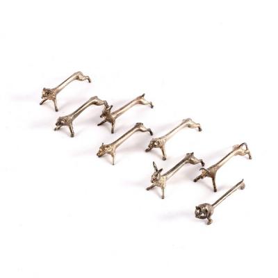 Eight French Art Deco plated