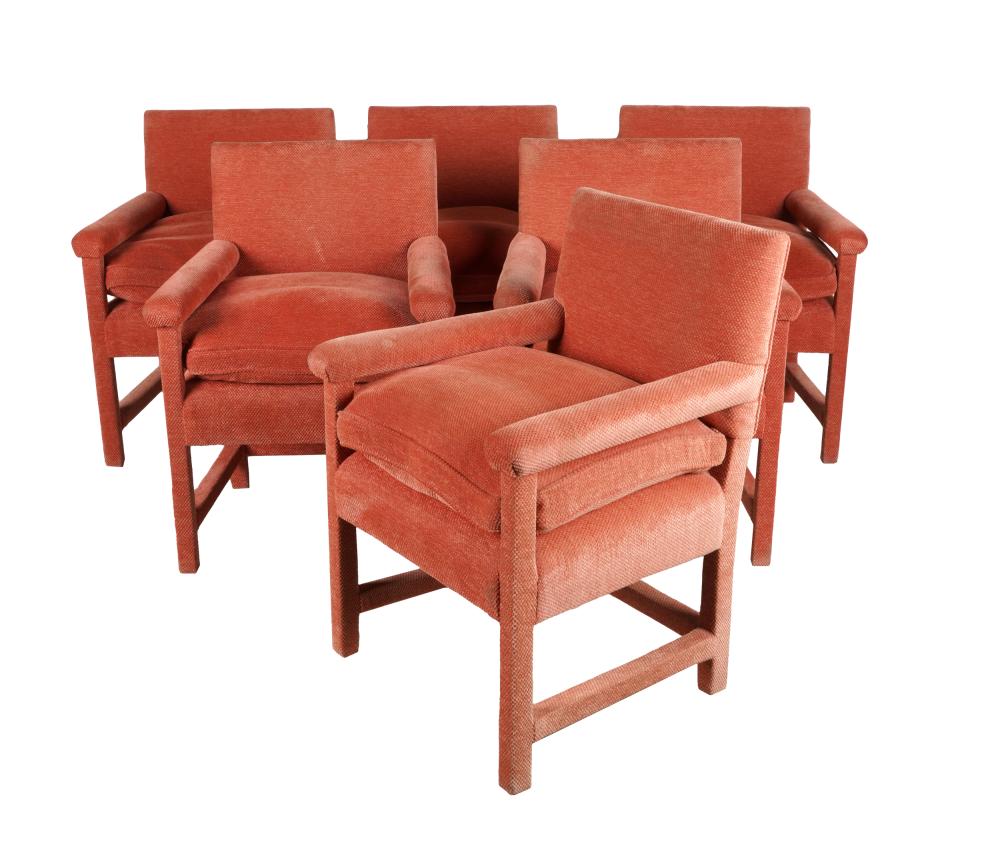 EIGHT FULLY UPHOLSTERED CUSTOM