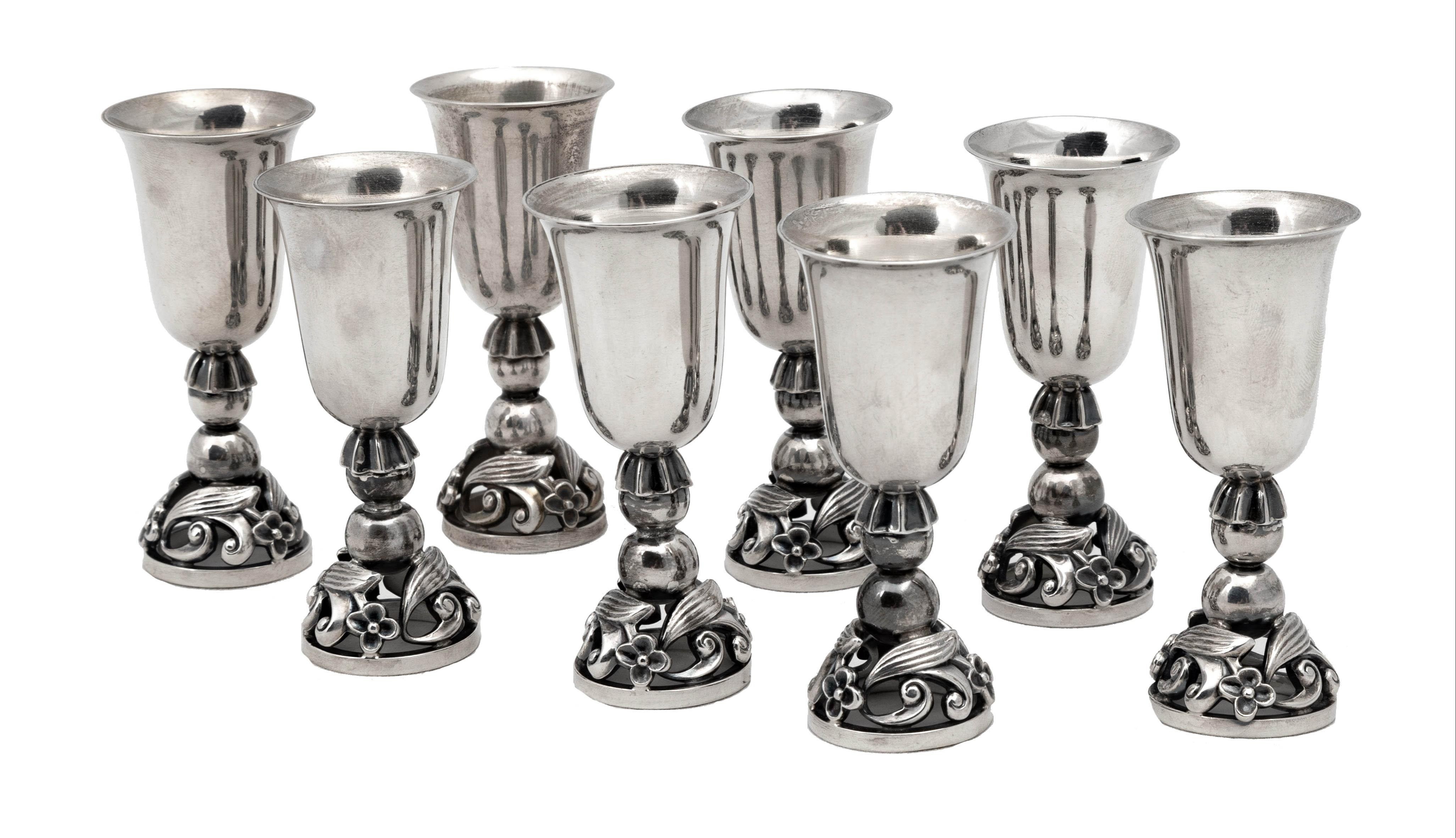 EIGHT GEORG JENSEN SILVER