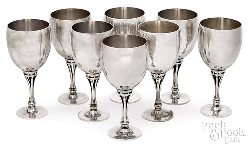 EIGHT GEORG JENSEN STERLING WINE