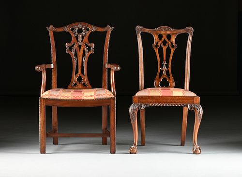 EIGHT GEORGE III CHIPPENDALE