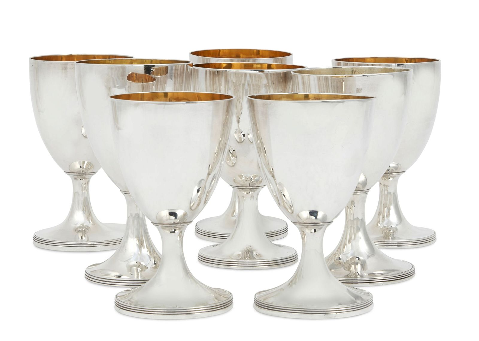 EIGHT GEORGE III STERLING SILVER