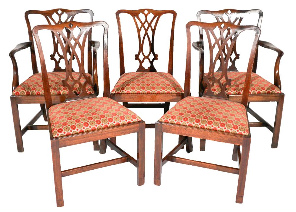 EIGHT GEORGE III STYLE MAHOGANY